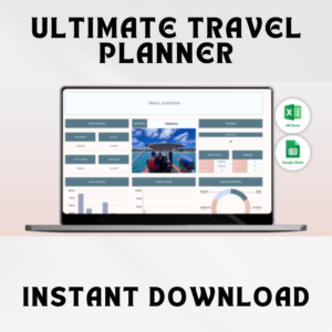 Ultimate Travel Planner Excel Template | Trip Planner | Budget Tracker | Itinerary | Packing List